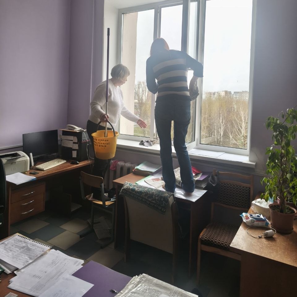 Субботник на кафедре "Механика"